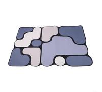 HomeVortex Diatomaceous Earth - Alfombra de baño de 50 x 80 cm, antideslizante, de secado rápido, absorbente, con elegante rompecabezas, para baño, ducha, verde (50 x 80 pulgadas, morado)
