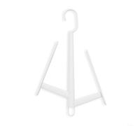 HomeVortex Estante compacto de secado de zapatos con gancho, apilable, reutilizable, solución de almacenamiento de polipropileno para baño, lavandería, 20,5 x 32 cm, blanco (blanco)