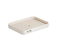 HomeVortex Estante de vidrio para taza de cocina y organizador de tazas de café con bandeja escurridora, soporte de almacenamiento vertical que ahorra espacio para tazas y vasos (1 nivel)