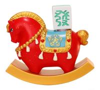 HomeVortex Figura de caballo de año nuevo chino, estatua de resina giratoria de 360°, para decoración de escritorio de oficina, bonita suerte, para adorno del zodiaco que simboliza, fortuna y