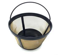 HomeVortex Filtro de café reutilizable de acero inoxidable de 4 tazas con parte inferior, para máquinas Mr. Coffee, marrón
