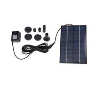 HomeVortex Fuente solar de 2,8 W, flujo de agua ajustable para estanques de jardín y características ornamentales, para una fácil instalación, decoración al aire libre, plástico negro, 18,5 x 12,5 x 5