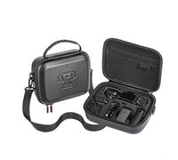 HomeVortex Funda de transporte para DJI Pocket 3 Creator para bolsa de almacenamiento combinada de cuero PU impermeable bandolera con correa ajustable para DJI Mic 2 transmisor mango de batería