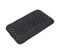 HomeVortex Funda para reposabrazos de consola central de coche, almohadilla de piel de microfibra negra, ajuste personalizado, accesorios de protección interior