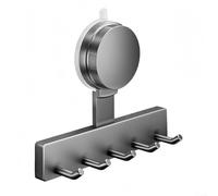 HomeVortex Ganchos de pared con ventosa al vacío, colgador de toallas ABS sin daños para azulejos de cocina, baño, azulejos y vidrio, ahorro de espacio para sombreros y bolsas (5 ganchos)