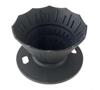 HomeVortex Gotero de café de silicona plegable, portátil para verter sobre taza de filtro con patrón en espiral, cafetera plegable de 1 a 2 tazas para viajes, camping, uso doméstico, negro (negro)