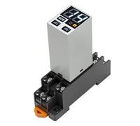 HomeVortex H3Y-2 Digital para relé con base, controlador de retardo para sistemas de 12 V, 24 V, 220 V, interruptor de temporizador de 0.1 s-99 minutos, ABS y carcasa de metal para industrial (H3Y-2E