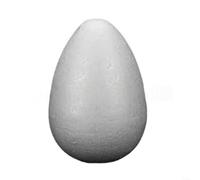 HomeVortex Huevos de espuma blanca para manualidades, adornos de Pascua de poliestireno con superficie lisa, decoración flotante para exhibiciones de vacaciones y proyectos de arte escolar, 14-20 cm