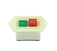 HomeVortex Interruptor de botón de arranque LC3-5 LC3-10 5A 10A 380V Control de encendido y apagado para taladro de banco máquina de corte con cubierta de bloqueo de seguridad y 6 terminales, compacto