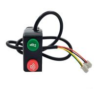 HomeVortex Interruptor de manillar de 7/8 pulgadas, para scooter eléctrico para ATV, faro antiniebla de 12 V-48 V para botón de bocina, control del acelerador de 22 mm, con cable de 40 cm, color negro