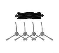 HomeVortex Juego de cepillos laterales de rodillo principal para Eufy Clean L50 L50 SES L60 L60 para robot híbrido Partes de repuesto de plástico negro Nylon 1 juego