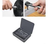 HomeVortex Juego de destornilladores de trinquete magnéticos 40 en 1 con 28 puntas codificadas por colores, construcción de aleación de acero, cabeza de 45 dientes para reparaciones precisas en