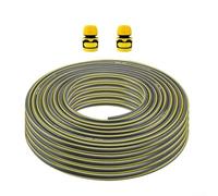 HomeVortex Juego de extensión de manguera de jardín de 5 m con conexión rápida, tubo de agua de PVC de 1,27 cm para carretes y grifos, incluye 2 conectores para riego al aire libre