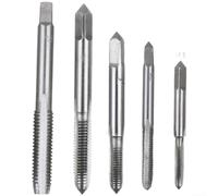 HomeVortex Juego de grifos de mano métricos industriales de acero de aleación de alta dureza Herramienta de rosca fina de flauta recta extendida, para rosca manual de acero inoxidable, hierro, cobre