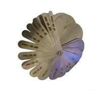 HomeVortex Juego de medidores de ranura de cuerda de polea, herramienta de acero inoxidable de 22 piezas para medición de radio de 6,5-54 mm y 1/4-2-1/2 pulgadas, plantilla de inspección de