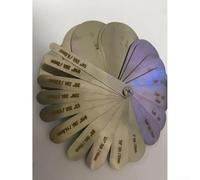 HomeVortex Juego de medidores de ranura de cuerda de polea, herramienta de acero inoxidable de 22 piezas para medición de radio de 6,5-54 mm y 1/4-2-1/2 pulgadas, plantilla de inspección de