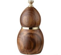 HomeVortex Juego de molinillos de pimienta de madera de acacia | Molinillo de sal manual con grosor ajustable, condimento de cocina