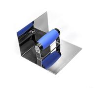 HomeVortex Juego de paleta de esquina de acero inoxidable para paneles de yeso para ángulos interiores y exteriores, herramienta de acabado de yeso con mango de goma para trabajos de hormigón liso y