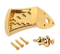 HomeVortex Kit de cordal de mandolina de metal de 8 cuerdas con accesorios de instalación, aleación de zinc dorado, 44,5 x 56 mm, para instrumentos de cuerda superior arqueada