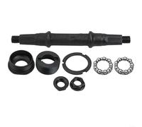 HomeVortex Kit de eje de pedalier de agujero cuadrado, con copas y rodamientos, metal para montaje de eje de bielas de bicicleta, para reparación de ciclismo de carretera
