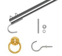 HomeVortex Kit de extensión de barra de tracción de escalera de ático de aluminio empalmado con gancho de montaje para escaleras de loft, herramienta de mango de ahorro de espacio