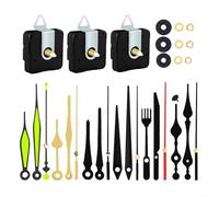 HomeVortex Kit de movimiento de reloj silencioso DIY con 3 mecanismos de reloj de cuarzo y 6 juegos de manecillas de reloj de metal para reloj de pared, piezas de reparación, herramientas de repuesto