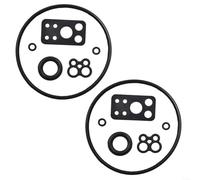 HomeVortex Kit de reparación de carburador para cortacésped con junta flotante 54832 para motor doble V, papel y material de goma, para piezas de carburador 54832, paquete de 2 juegos