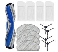 HomeVortex Kit de repuesto de paño de trapeador con filtro lateral principal para robot aspirador Bosch Spotless BCRC1W BCRD1W y Advanced BCRC2W BCRD2W, cepillo de rodillo, cepillos laterales, filtros