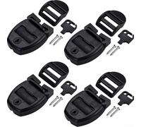 HomeVortex Kit de repuesto de pestillo de cubierta de spa con llaves, hebilla deslizante ajustable para correas de 1 a 1.3 pulgadas, clips de bloqueo de acero inoxidable 304 y plástico resistente al