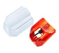 HomeVortex Lápiz capacitivo elíptico de repuesto, para AT-XP5 AT-VM95 Series 0.3 x 0.7 mil, punta nude, aguja de cartucho transparente de cierre rápido para AUDIO-TECHNICA LP120XUSB LP1240 (sin