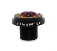 HomeVortex Lente de CCTV ojo de pez de 1,7 mm F2.0 gran angular 170 ° para 1/3 "1/4 "para CCD IP Cámara Junta M12x0.5 rosca Seguridad Vigilancia Negro
