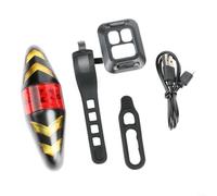 HomeVortex Luz trasera de control remoto inalámbrico con señales de giro, lámpara de seguridad trasera intermitente rápida para bicicleta de carretera de montaña, para una fácil instalación, luz LED