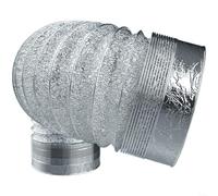 HomeVortex Manguera de escape extensible de 1,5 m, 150 mm de diámetro, conducto telescópico para aire acondicionado, secadora, campana extractora con abrazadera y cinta
