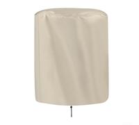 HomeVortex Mantel redondo para mesa de bar y patio, tela Oxford impermeable 210D con cordón, para pequeñas mesas de café de cóctel al aire libre, 52 x 58 cm, beige (beige)