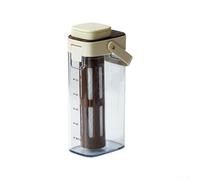 HomeVortex Máquina de preparación fría que ahorra espacio, 12,5 x 8,6 x | Filtro de malla extraíble, diseño portátil, fácil de llevar, viajes de oficina en casa, sin residuos de tierra