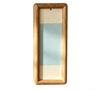 HomeVortex Marco de fotos de madera, estilo chino, 6 x 18 cm HomeVortex | Adorno de escritorio de estilo chino con acento de papel de arroz, pantalla ajustable para arte de caligrafía, fotos