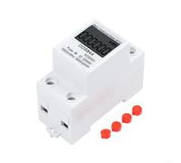 HomeVortex Medidor de energía monofásico 50A 60A DDS1108 Pantalla digital LCD con retroiluminación AC 220V 50/60Hz Indicador de pulso LED rojo Cubierta de extremo integrada para uso industrial