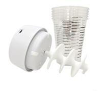 HomeVortex Mezclador automático de resina con capacidad de 25 onzas líquidas para epoxi, pigmentos, silicona y más, potente motor que minimiza las burbujas de aire, incluye 5 vasos mezcladores