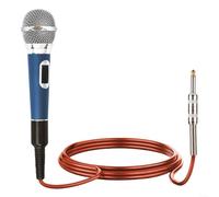 HomeVortex Micrófono con cable, para transmisión en vivo y karaoke, micrófono de metal dinámico, con cable de 5 m, para PC, KTV, hablar en público, conferencia, micrófono vocal portátil de mano