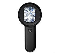 HomeVortex Microscopio digital portátil con pantalla de 100 W, cámara HD, 8 luces LED, modo de luz UV blanca, equipo de laboratorio para trabajos de investigación