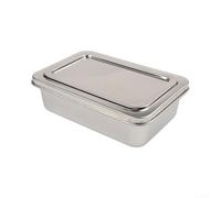 HomeVortex Molde para tartas de acero inoxidable con tapa | Molde rectangular para pan, 28 cm, servir pasteles y pasteles, tiramisú
