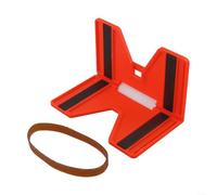 HomeVortex Nivelador de tubo ajustable medidor de ángulo de burbuja para postes de plástico de hormigón no metálico con banda elástica naranja 108 x 124 x 79 mm (A)