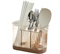 HomeVortex Organizador de palillos de cocina de plástico con múltiples | Diseño de múltiples compartimentos, separa tenedores, cucharas, palillos, organización ordenada, construcción de plástico
