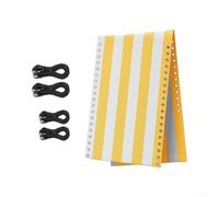 HomeVortex Outdoor for Zero - Tela de repuesto para sillas (160 x 43 cm, malla de textileno, para reparación de jardines y salas de estar (rayas amarillas)