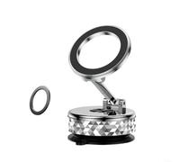 HomeVortex Panel de instrumentos de coche Soporte de teléfono Adsorción de vacío magnético Montaje de tablero de instrumentos de rotación de 810 grados con placa magnética (plata)