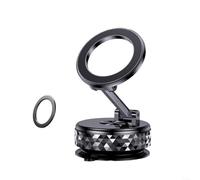 HomeVortex Panel de instrumentos de coche Soporte de teléfono Adsorción de vacío magnético Rotación de 810 grados Montaje del tablero con placa magnética (negro)
