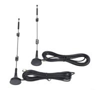 HomeVortex Paquete de 2 unidades WiFi de doble banda de 9 dBi, antena macho RP-SMA de alta ganancia de 2.4 GHz/5 GHz/5.8 GHz con cable de 10 pies para enrutador para cámara de seguridad de punto de