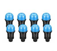 HomeVortex Paquete de 8 válvulas de liberación de aire de 3/4 pulgadas NPT, purgador de alivio al vacío PP para sistemas de goteo de riego, gestión de agua de césped de jardín y agricultura, negro (1