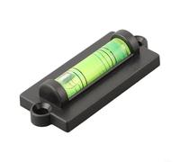 HomeVortex para Mini nivel de burbuja con imán y agujero de montaje, nivel rectangular de plástico para marco de fotos y escritorio, herramienta inclinómetro horizontal, negro y verde, (no magnético)