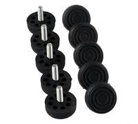 HomeVortex Patas ajustables para muebles, paquete de 10 patas de armario atornilladas con base de plástico, soportes de nivelación de altura para armarios, aparadores, rodamientos de carga resistentes